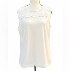 ANNE KLEIN WHITE TOP-BLOUSE